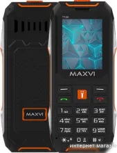 Кнопочный телефон Maxvi T100 (оранжевый)