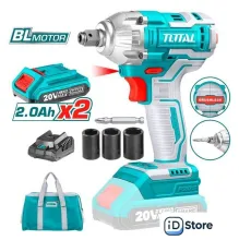 Гайковерт Total TIWLI20208 (с 2-мя АКБ, сумка)