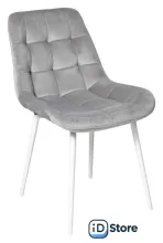 Стул Алвест AV 405 (светло-серый бархат Н-09/белый)