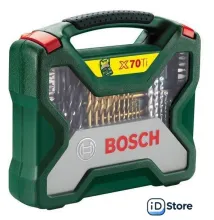 Набор оснастки для электроинструмента Bosch Titanium X-Line 2607019329 70 предметов