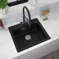 Кухонная мойка ZorG Rock 60 Premium black metallic