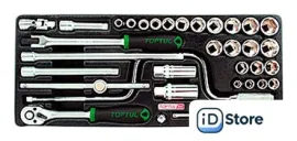 Набор трещотка с головками Toptul GCAT3403 34 предмета