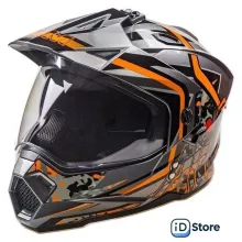 Мотошлем AIM JK802S 802-023-L (L, оранжевый/серый/черный)