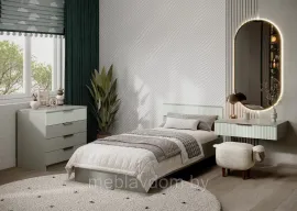 Детская ДЖЕРСИ (Комплект 6) - Шиншилла Серая / Матовый Скай (МК Стиль)