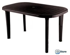 Стол Элластик-Пласт Овальный 136x82x74 (шоколадный)