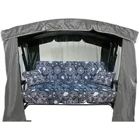 Садовые качели МебельСад Ранго с4120 (графит цветы)