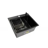 Кухонная мойка Wisent WS-35044BD/GER013 (с сифоном, дозатором и коландером)