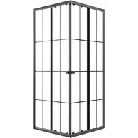 Душевой уголок Niagara Eco NG-1008-14QKL 80x80x190 (черный/стекло клетка)