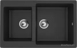 Кухонная мойка Ulgran U-505 344 (УЛЬТРА-ЧЕРНЫЙ)