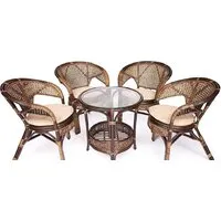 Обеденная группа TetChair Pelangi 02/15 4 кресла (грецкий орех)