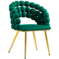 Стул Woodville Ball (зеленый/золотой)