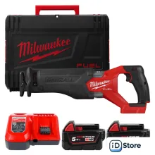 Сабельная пила Milwaukee Fuel M18 M18FSZ-502X 4933478291 (с 2-мя АКБ, кейс)