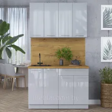 Готовая кухня Мила Пластик 1,2м.А