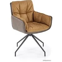 Стул с подлокотниками Halmar K523 (коричневый/темно-коричневый/черный)
