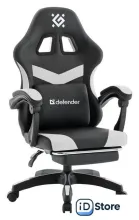 Игровое (геймерское) кресло Defender Runa Pro (черный/белый)