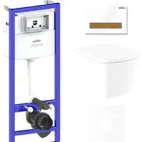 Унитаз подвесной Lavinia Boho Relfix Aveo Rimless 6 в 1 75110244 (белый пластик)