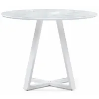 Обеденный стол Woodville Норфолк 100 (белый мрамор/белый)