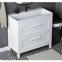 Мебель для ванных комнат Vela Тумба под умывальник Vela Фаворит массив 90Н (белый) TU67106