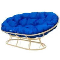 Диван садовый M-Group Мамасан / 12100510 (бежевый/синяя подушка)