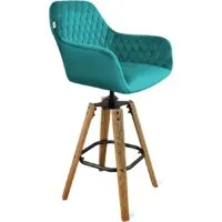 Стул Sheffilton SHT-ST38/S93 (альпийский бирюзовый/браш.коричневый/черный муар)