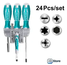 Набор отвертка с битами Total TACSD302462 (24 предмета)