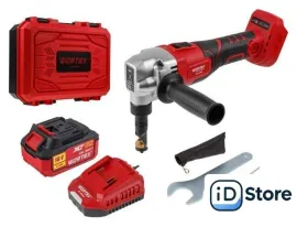 Высечные электрические ножницы Wortex CNB 1825 XLT SET 1318929 (с 1-м АКБ, кейс)