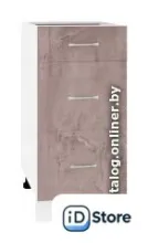 Шкаф напольный Кортекс-мебель Корнелия Лира НШ40р3ш без столешницы (оникс)