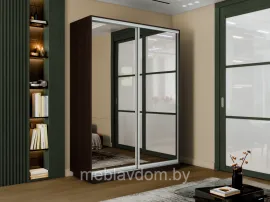 Шкаф-купе Экспресс-2 2-х дверный (Зеркало, 1200х2200х600) - Венге (E1)