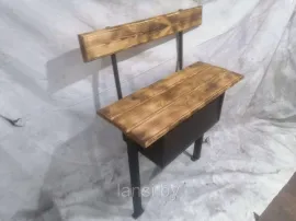Скамейка металлическая с брусом "Виток 17 " 1000х350х900мм