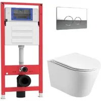 Унитаз подвесной Oliveeka OL-MQ-003 OL-6016 OL-R22-CR (хром)