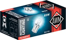 Лампа накаливания AWM R5W 12V 5W (BA15S)