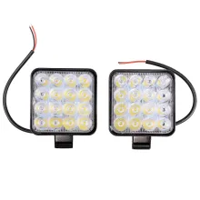 Фара светодиодная OFF ROAD 8585(102)17мм квадратная 12V/24V 48W 6000К SKYWAY компл 2 шт 16 диодов
