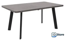 Кухонный стол Мамадома Leon lux radial-160 раздвижной 160-205х90 (дымчатая керамика/чёрный)