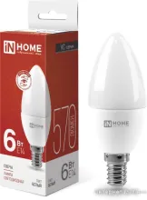 Светодиодная лампочка In Home LED-Свеча-VC 6Вт 230В Е14 4000К 570Лм 4690612020396