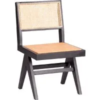 Стул TetChair Loki дерево вяз/ротанг 51x44x86 (черный)