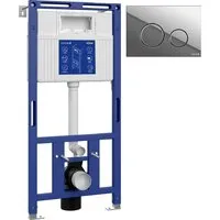 Инсталляция для унитаза Cersanit Aqua Prime М 50 68179 с кнопкой Twins 63523 (кнопка хром глянцевый)