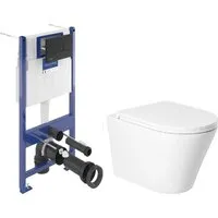Унитаз подвесной Saniteco KW-9005W Villeroy Boch 92122870 921228AN (кнопка черная)