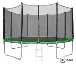 Батут Happy Jump 14ft Pro 435 см с внешней сеткой и лестницей