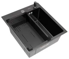 Комплект ARFEKA ECO AR мойка 450500, коландер G, дозатор BLACK