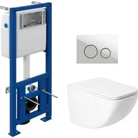 Унитаз подвесной с инсталляцией Saniteco KW-99048 63535 S-IN-MZ-LINK_PRO
