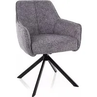 Стул с подлокотниками Signal Notti (Leo 07 серый/черный)