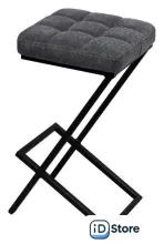 Табурет Древпром Лофт ДП3-14 (черный матовый/темно-серый)