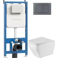 Унитаз подвесной Grossman GR-4410SQ 900.K42.01.000 Classic 700.K45.04.42M.42M (графит сатиновый)