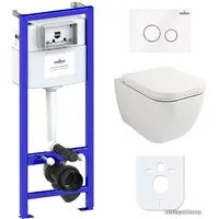 Унитаз подвесной Lavinia Boho Relfix One Rimless 6 в 1 77040083 (белое стекло)