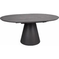 Кухонный стол Signal Angel II 120-160/120 (эффект серого мрамора/черный)