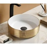 Умывальник CeramaLux C1055 (белый/золотистый)