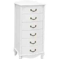 Комод Мебелик Джульетта узкий 6 ящиков (молочный дуб)