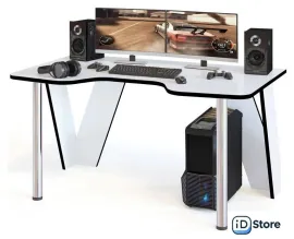 Геймерский стол Сокол КСТ-116 (белый/черный)