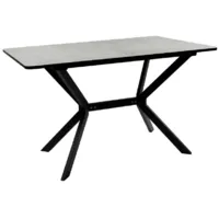 Кухонный стол ВВР Миллер камень светлый/черный 7, ЛДСП 120-160/80