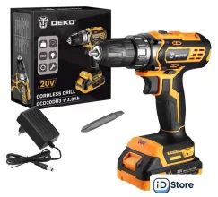 Дрель-шуруповерт Deko GCD20DU3 063-4144 (с 1-им АКБ, без кейса)
